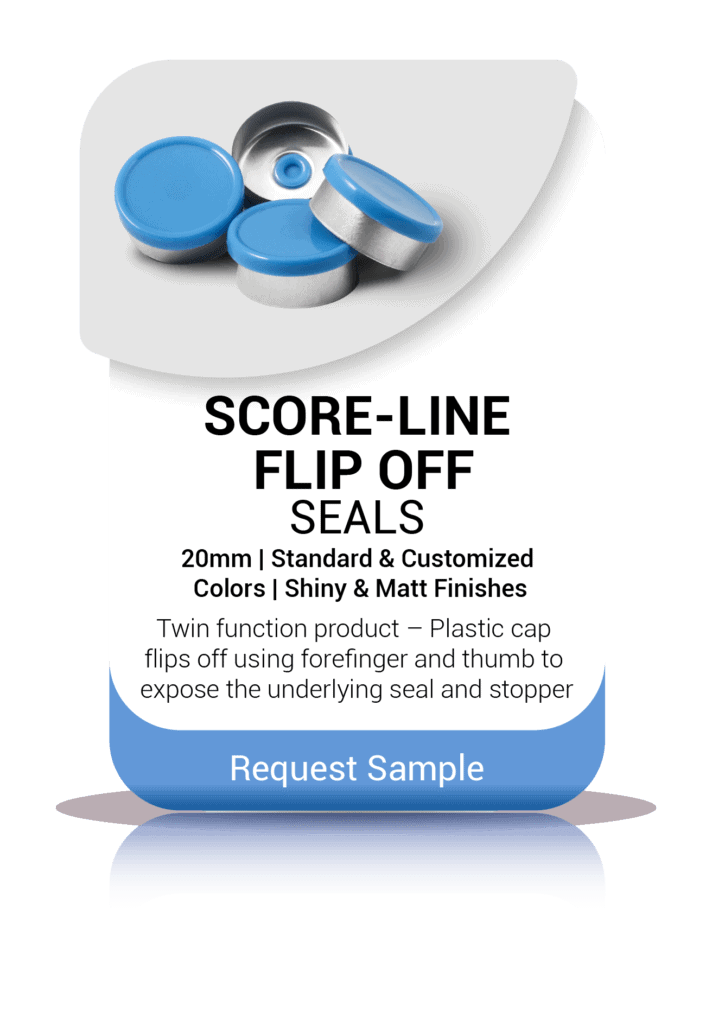 Score Line flip off Seals With Plastic Cap